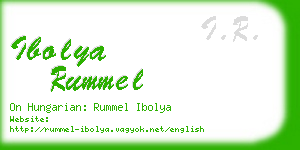ibolya rummel business card